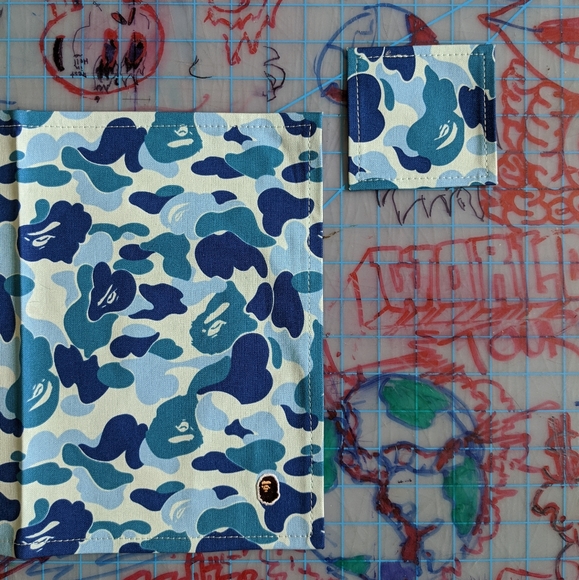 A Bathing Ape bape blue camo placemat and coaster - Picture 2 of 4